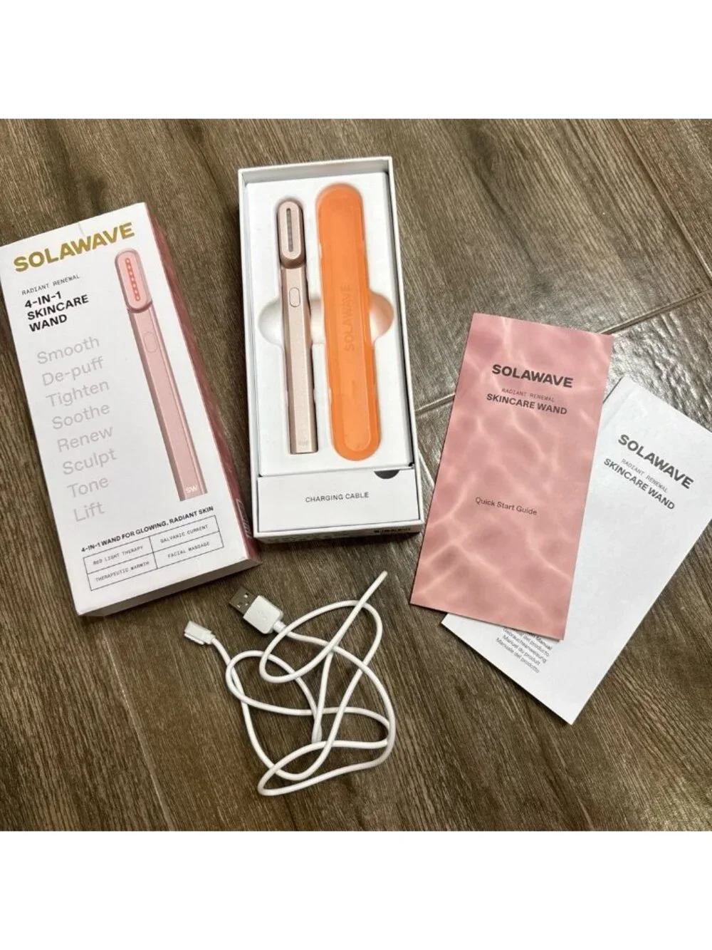 Solawave 4-in-1 Radiant Renewal Skincare Wand with Red Light Device